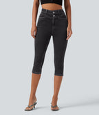 Halara Flex™ Jean slim casual capri taille haute avec fentes et poches