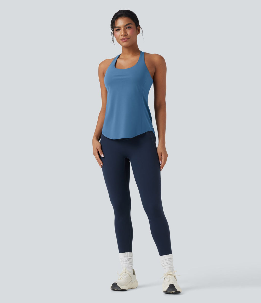 Débardeur running Halara UltraSculpt™ col rond dos croisé bonnets E-G