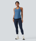 Débardeur running Halara UltraSculpt™ col rond dos croisé bonnets E-G