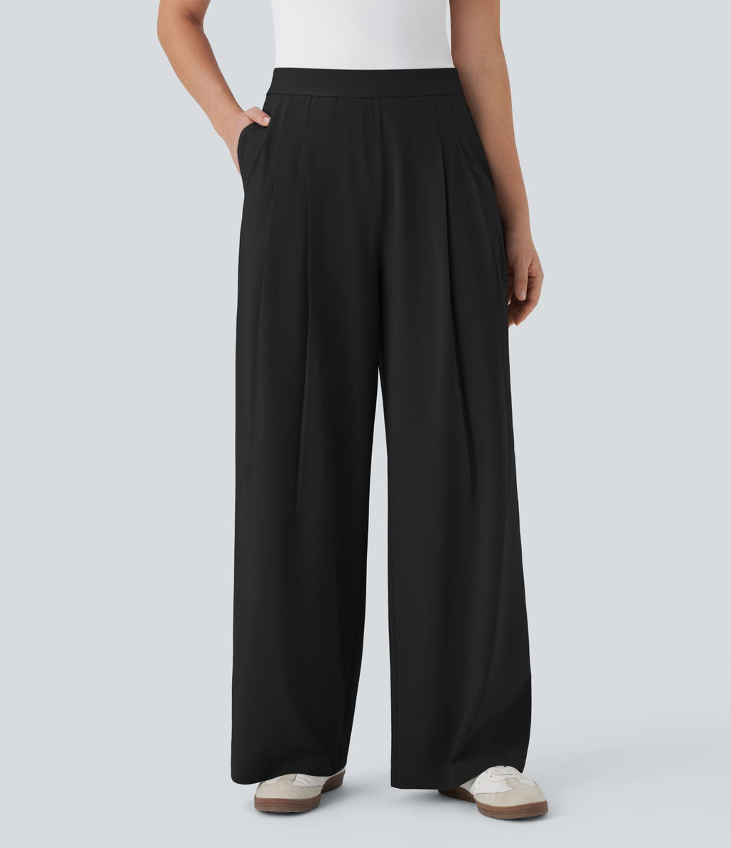 Pantalon de costume Breezeful™ à taille haute, jambes larges, poches latérales et séchage rapide