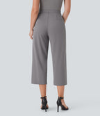 Pantalon capri de travail coupe droite taille haute Halara Flex™ DayStretch avec poches latérales