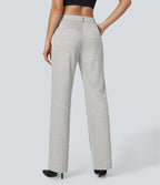 Pantalon de travail coupe droite zippé taille haute Halara Flex™ avec poches