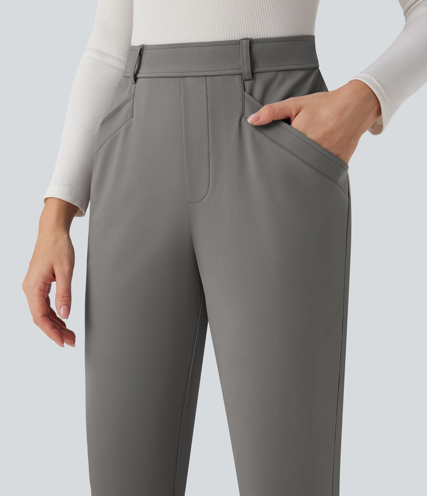 Pantalon tailleur fuselé 7/8 taille haute Halara Flex™ DayStretch avec poches