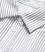 Chemise rayée col chemise ourlet arrondi manches longues coupe décontractée