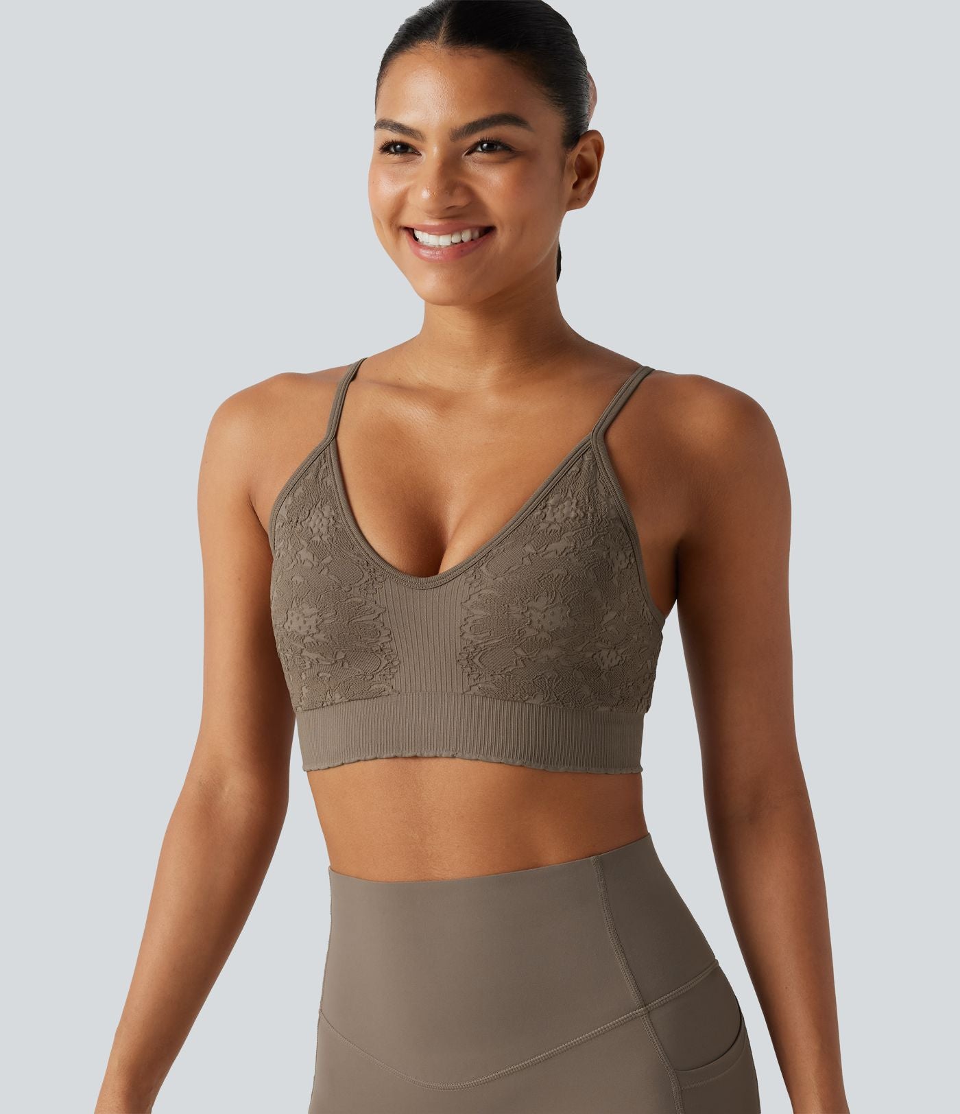 Brassière de sport yoga maintien léger sans couture OneForm Seamless Flow