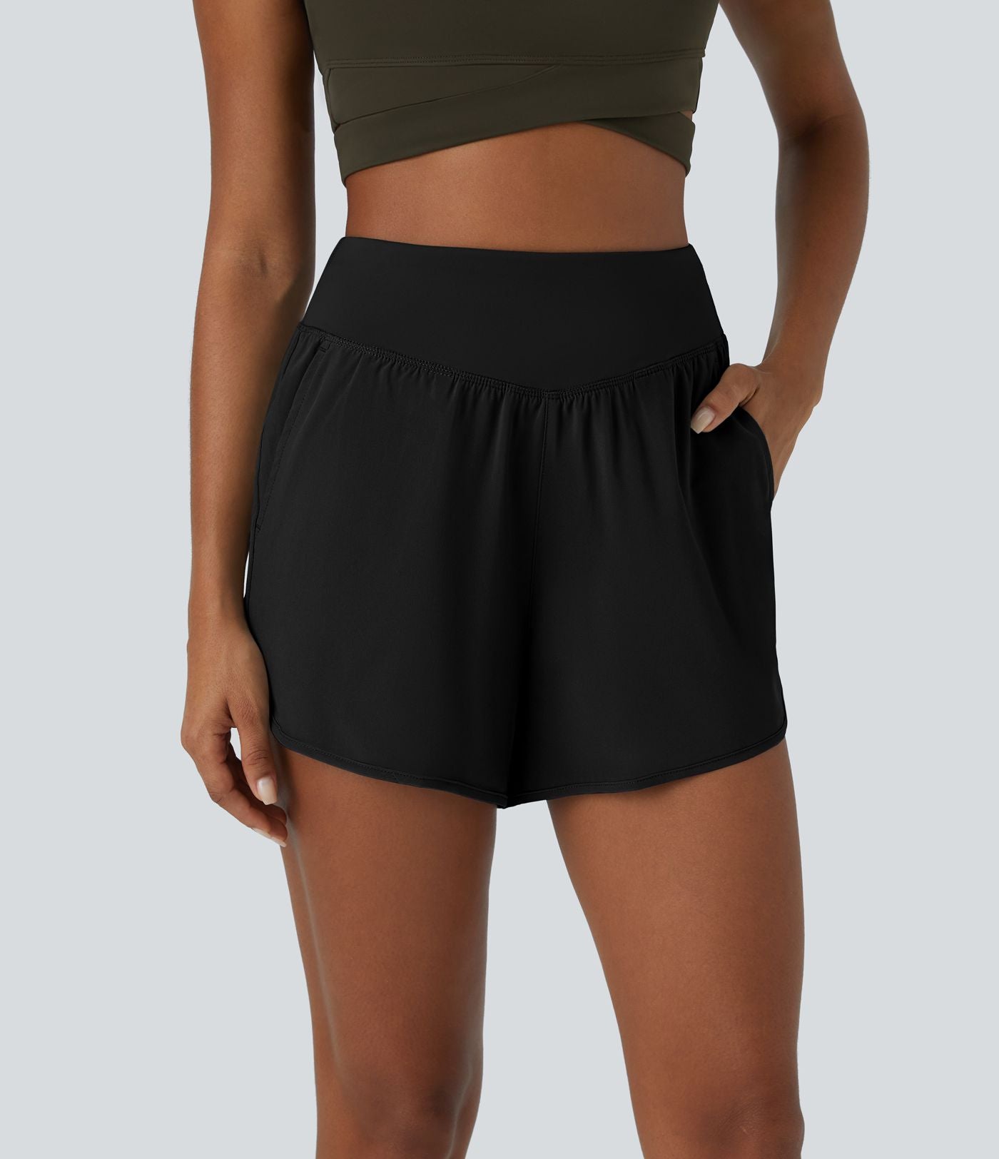 Breezeful™ Shorts 10cm Casual à Séchage Rapide Taille Haute et Poche Latérale