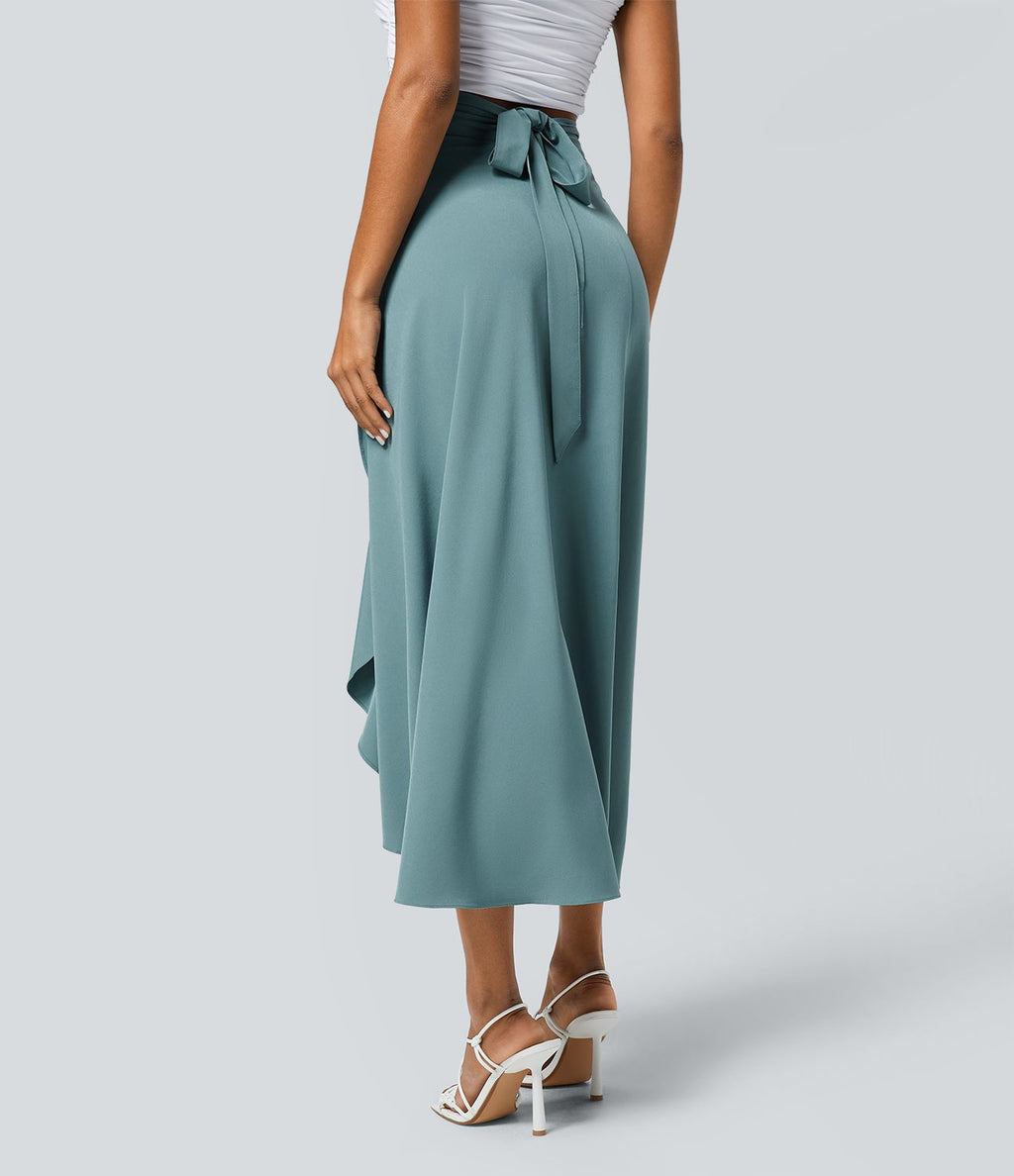 Jupe fluide de Vacances Breezeful™ Séchage Rapide Taille Haute Dos Noué Torsadé