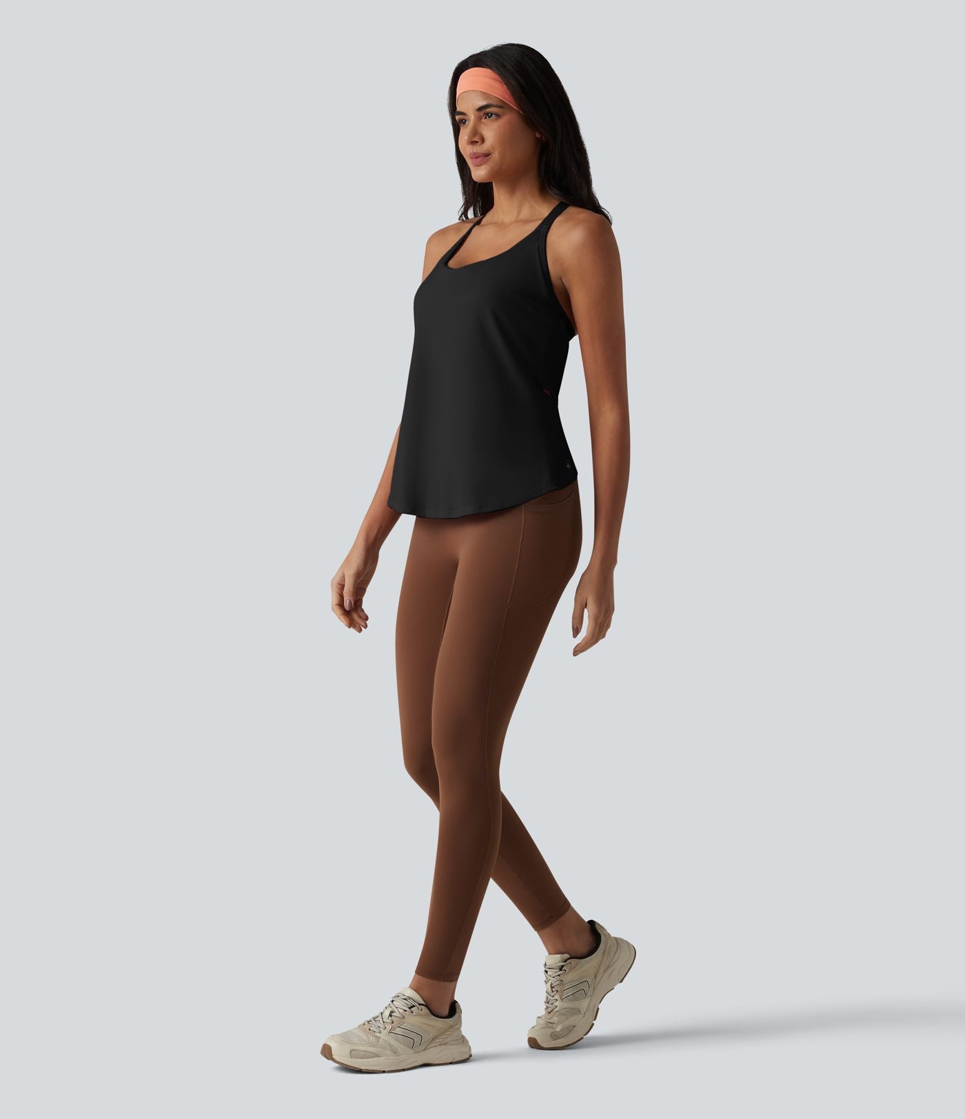 Halara UltraSculpt™ Débardeur d'entraînement dos nu croisé avec boucle ajustable et soutien-gorge intégré