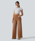 Halara Flex™ Jean large coloré délavé taille haute avec poches