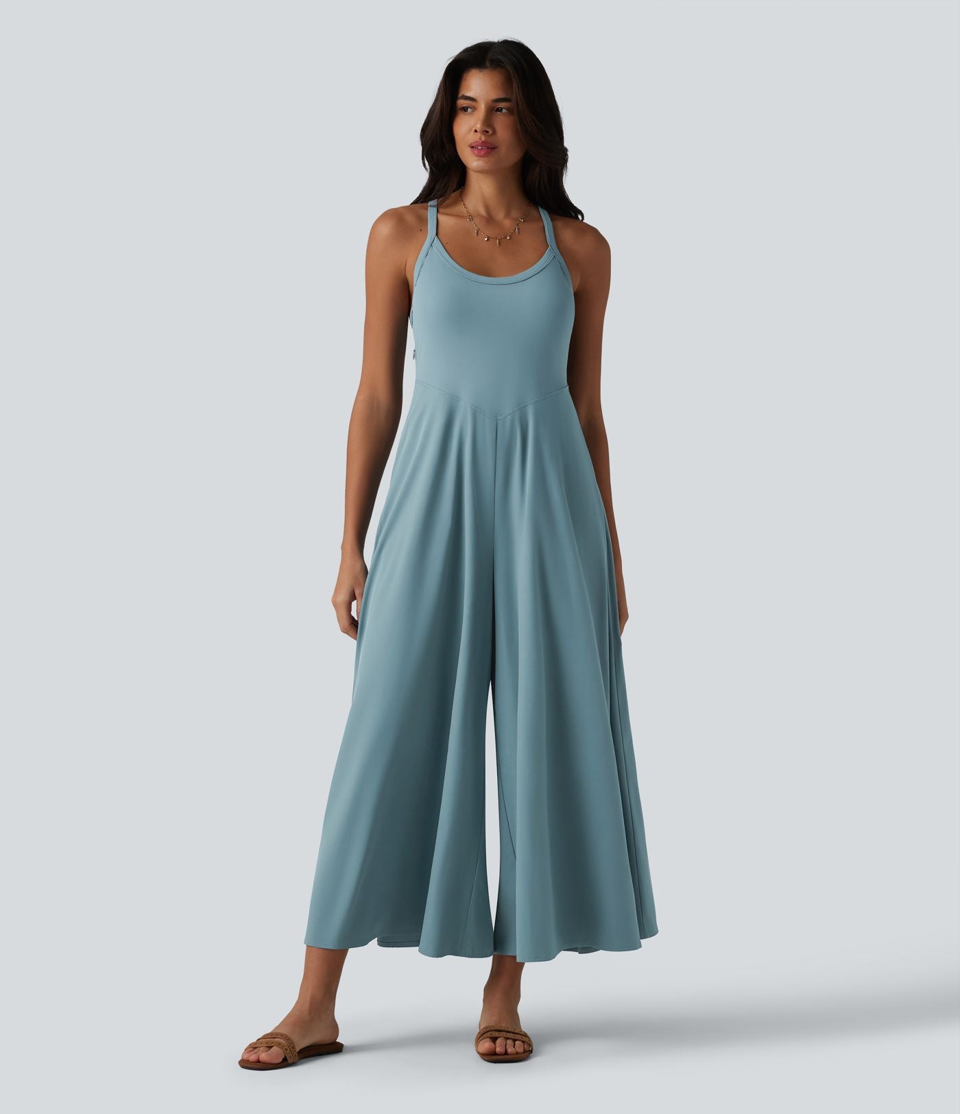 Combinaison fluide Breezeful™ col U dos nu séchage rapide avec poches