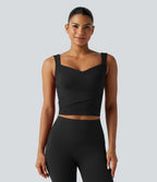 Débardeur de course SoftlyZero™ Airy col cœur croisé brassière intégrée effet frais InstantCool, protection solaire UPF50+