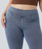 Halara Flex™ Jegging Casual Taille Haute Tricot Extensible Poche Latérale Arrière Grande Taille