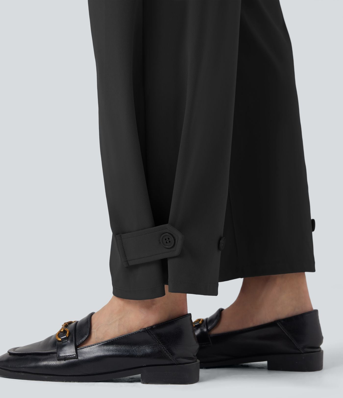 Pantalon de travail fuselé taille moyenne avec largeur ajustable Halara Flex™ DayStretch avec poches