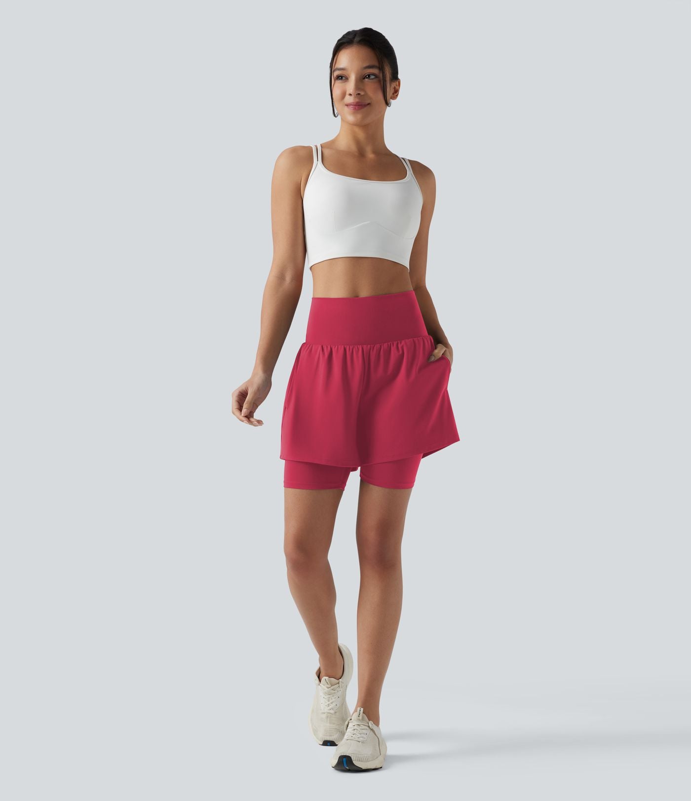 Short de yoga SoftlyZero™ Airy 2-en-1 taille ultra-haute effet frais InstantCool 17,5 cm avec poches