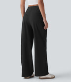 Pantalon tailleur ample asymétrique taille mi-haute Halara Flex™ DayStretch avec poches