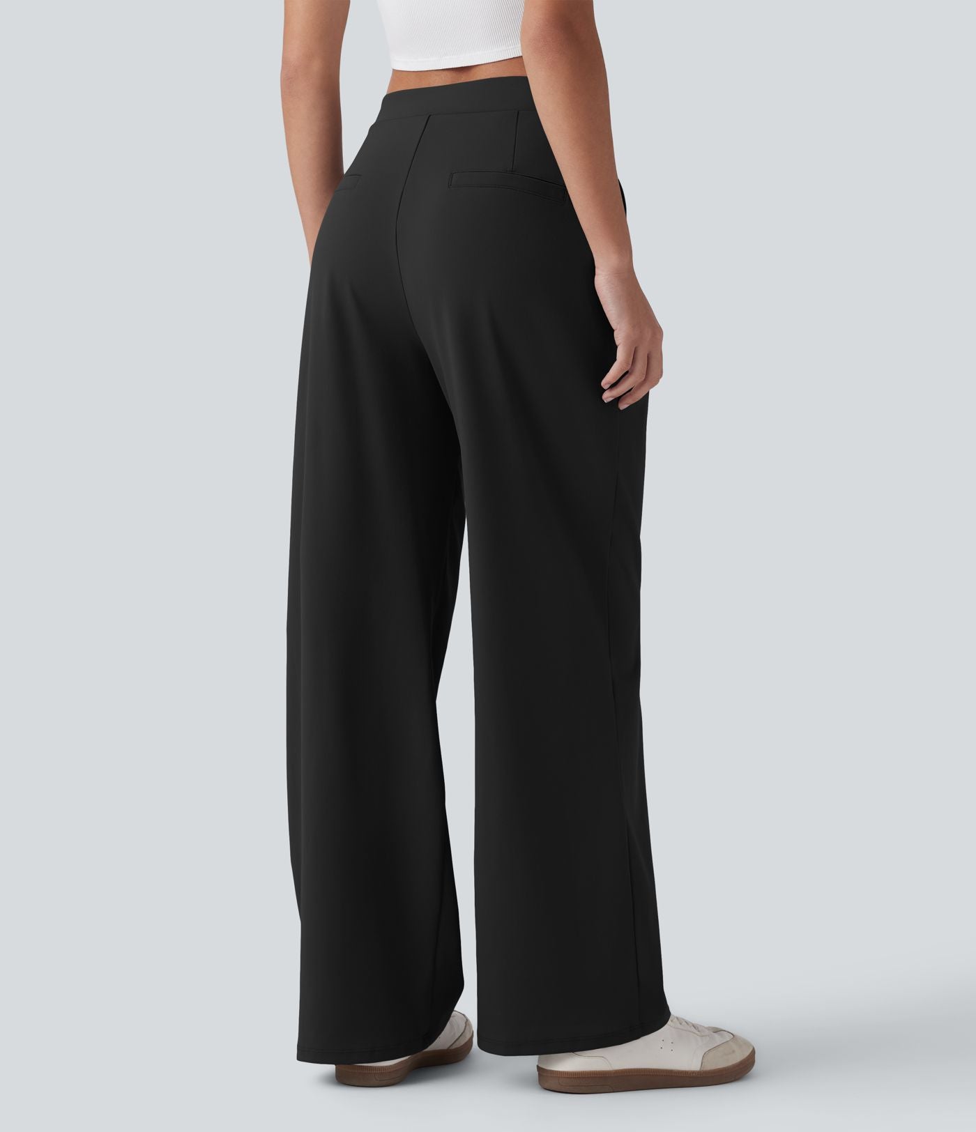 Pantalon tailleur ample asymétrique taille mi-haute Halara Flex™ DayStretch avec poches