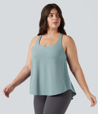 Débardeur running Halara UltraSculpt™ grande taille col rond ourlet arrondi