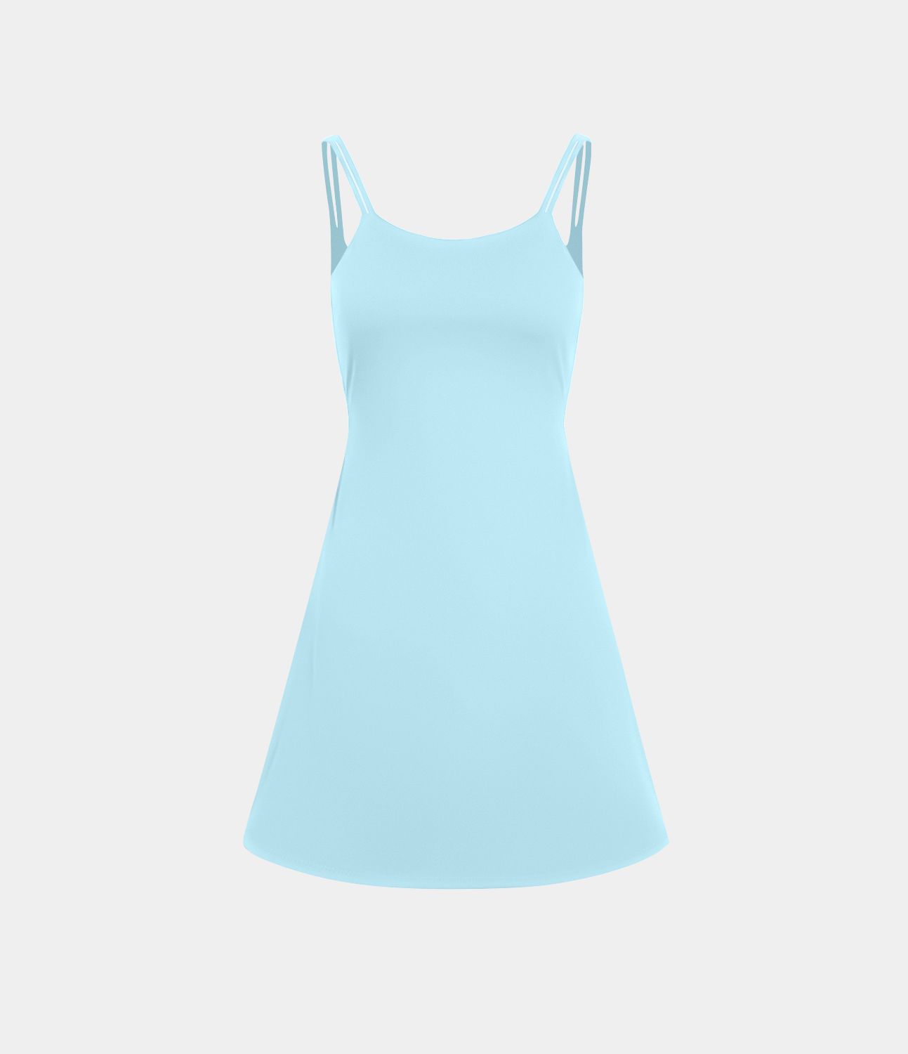 Robe de sport danse 2-pièces SoftlyZero™ Plush double bretelles caraco avec poche A-D