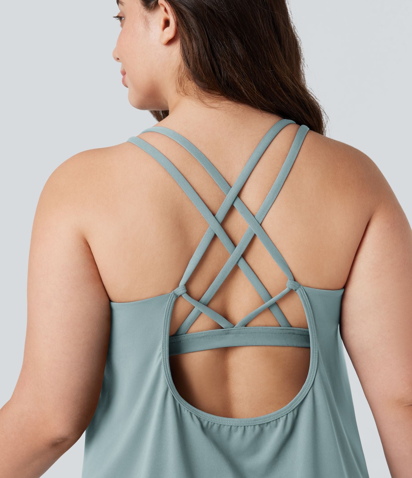Débardeur running Halara UltraSculpt™ grande taille col rond ourlet arrondi