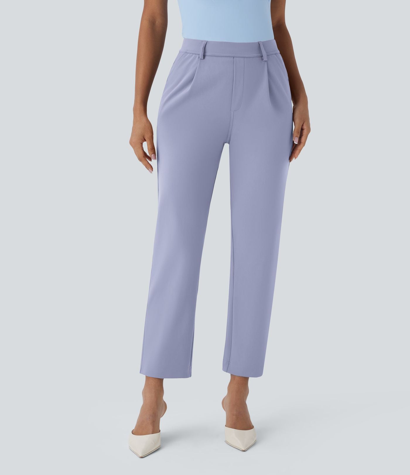 Pantalon de travail fuselé longueur cheville taille haute Halara Flex™ DayStretch avec poches