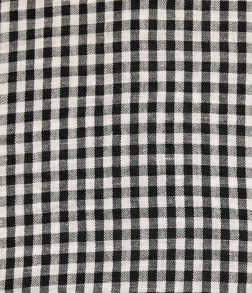 Robe midi fluide style vacances effet lin à motif tartan, encolure carrée, dos nu croisé et corset