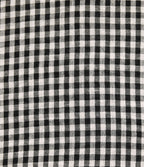 Robe midi fluide style vacances effet lin à motif tartan, encolure carrée, dos nu croisé et corset