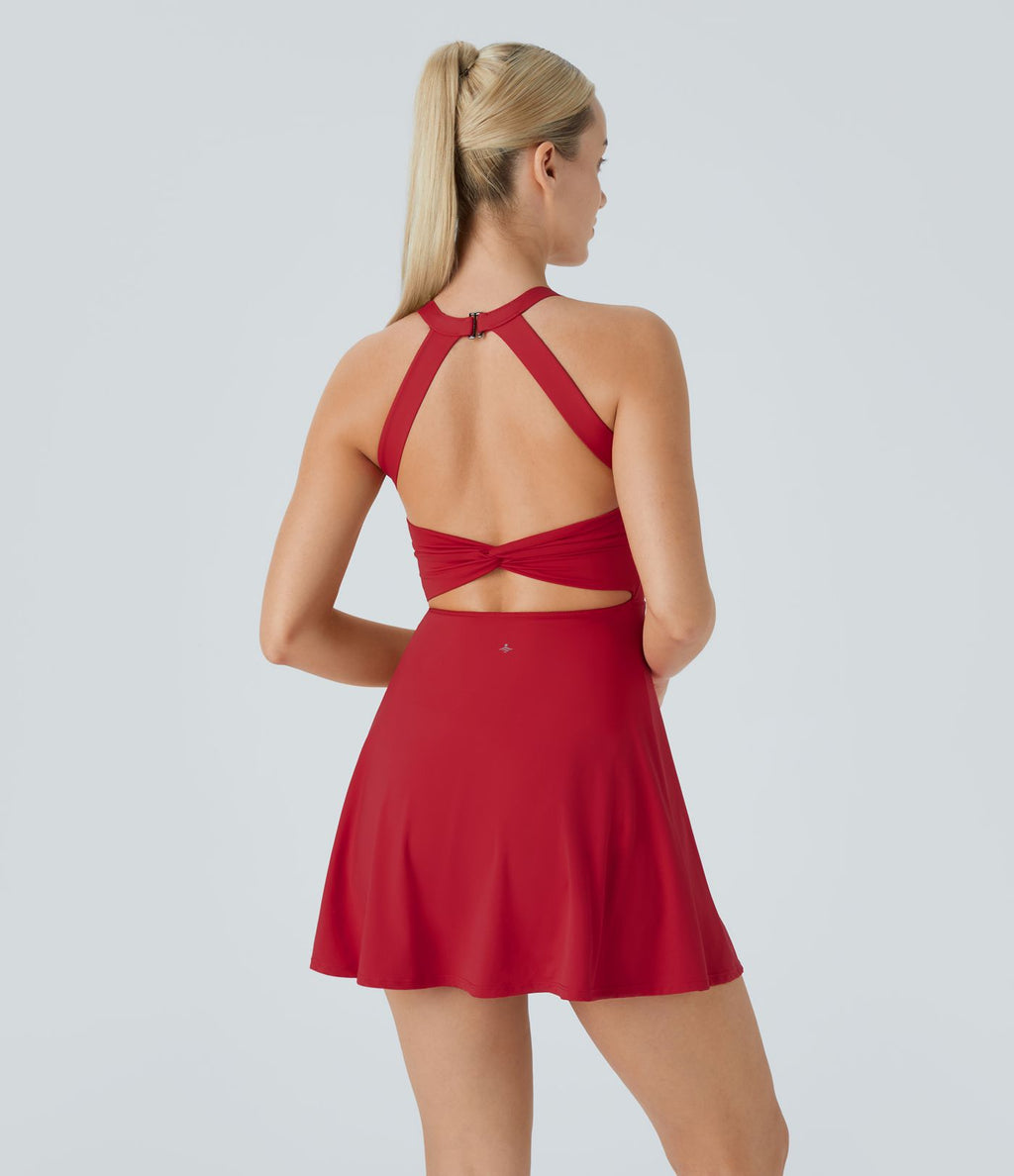Robe de sport dos nu torsadée A-C