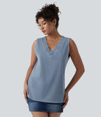 Halara Flex™ Débardeur décontracté en denim col V