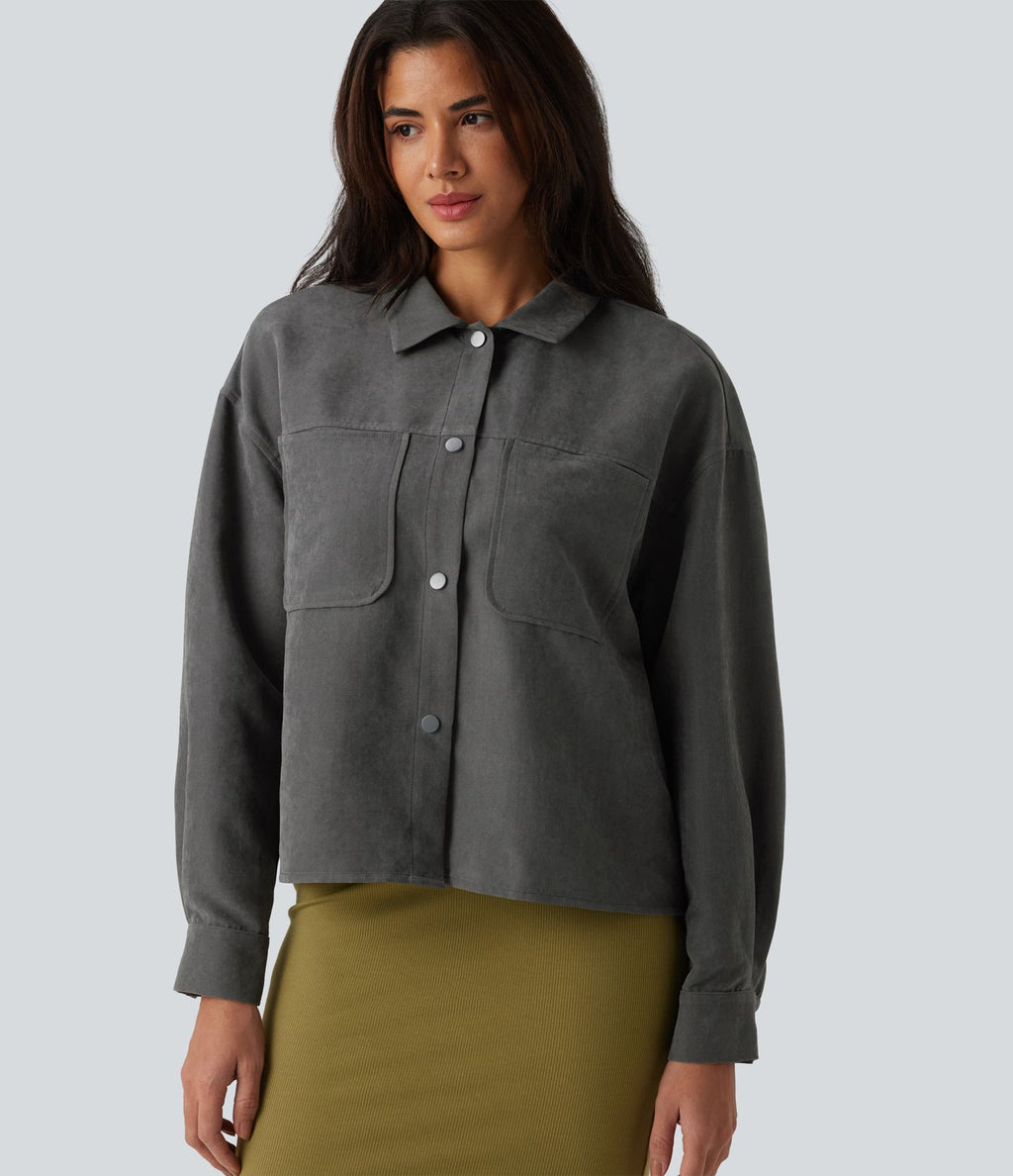Veste décontractée manches longues avec poches