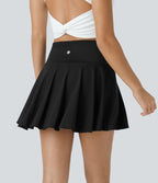 Jupe de tennis SoftlyZero™ Airy taille haute confortable 2-en-1 poches latérales croisées évasée effet frais