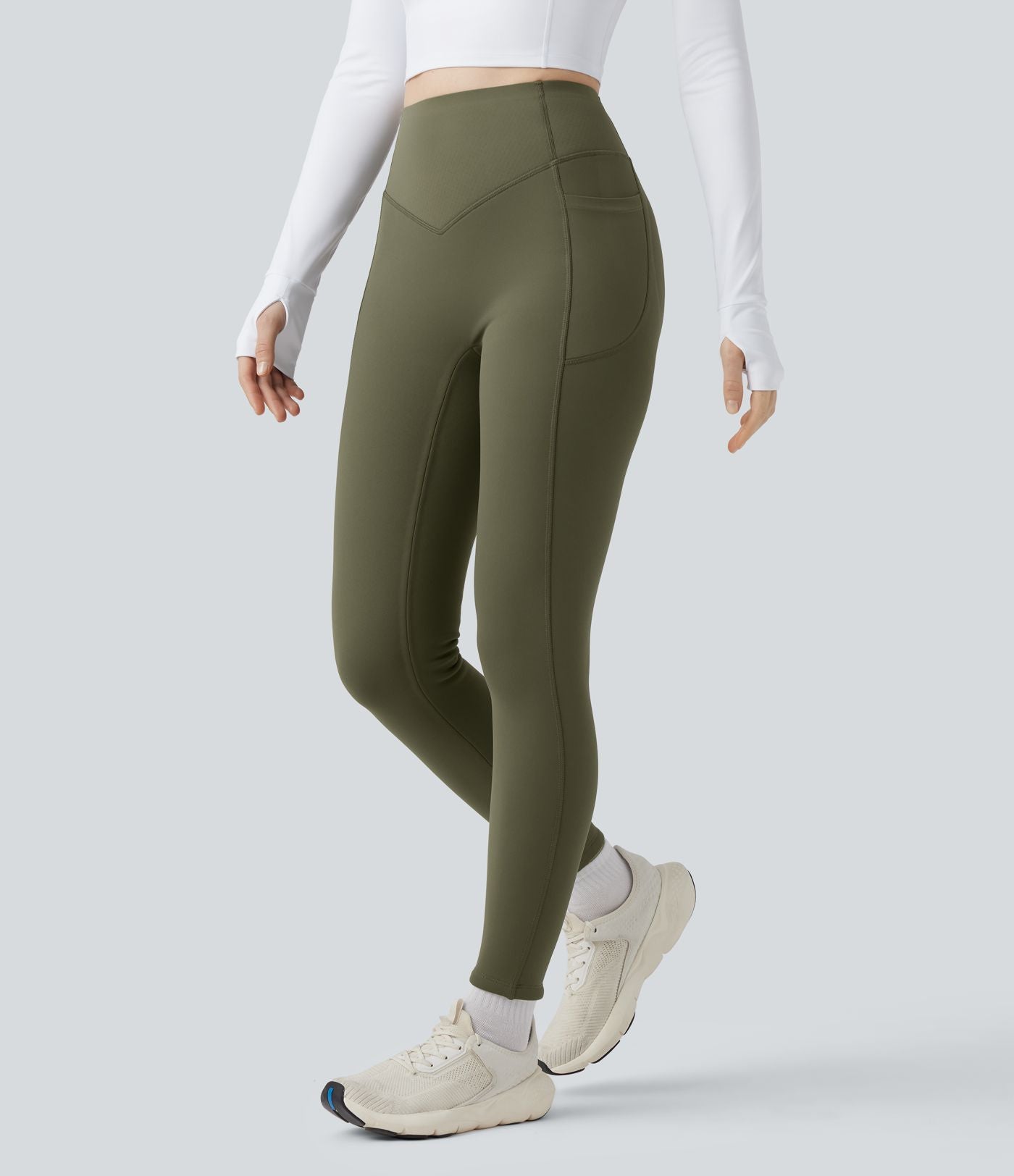 Legging de yoga Halara UltraSculpt™ Extra Heat taille haute froncé effet push-up gainant avec poches