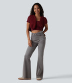 Jean Halara Flex™ taille haute croisé gainant bootcut décontracté avec poches
