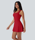 Robe SoftlyZero™ Airy de danse mini 2-en-1 dos nu, col U, bretelles croisées, poches latérales et effet frais InstantCool, accès facile Easy Peasy