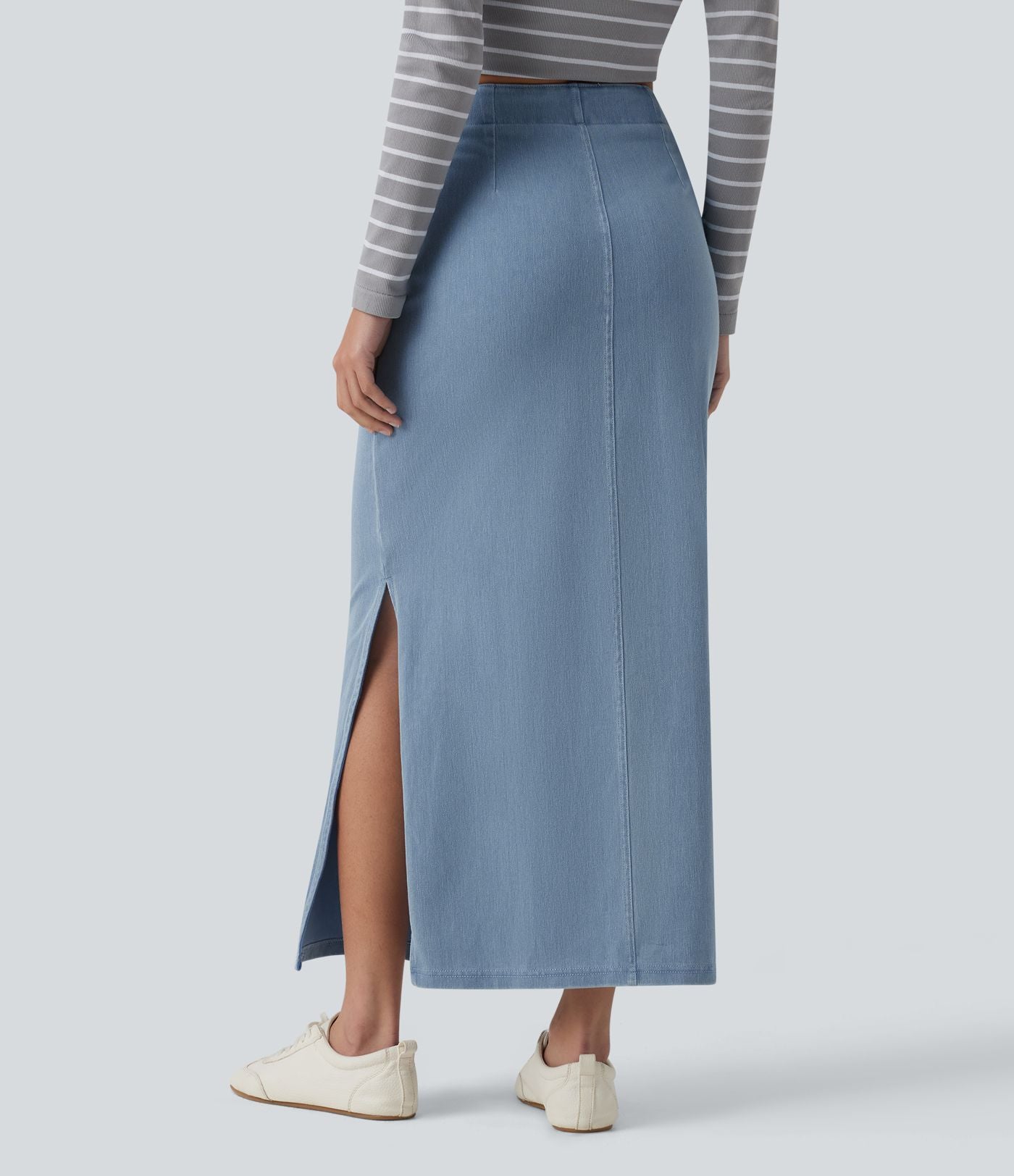 Halara Flex™ Jupe maxi casual en jean taille haute gainante