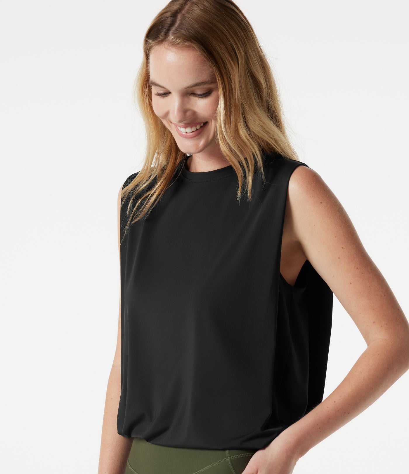 Body de yoga col rond sans manches effet frais InstantCool, protection solaire UPF50+
