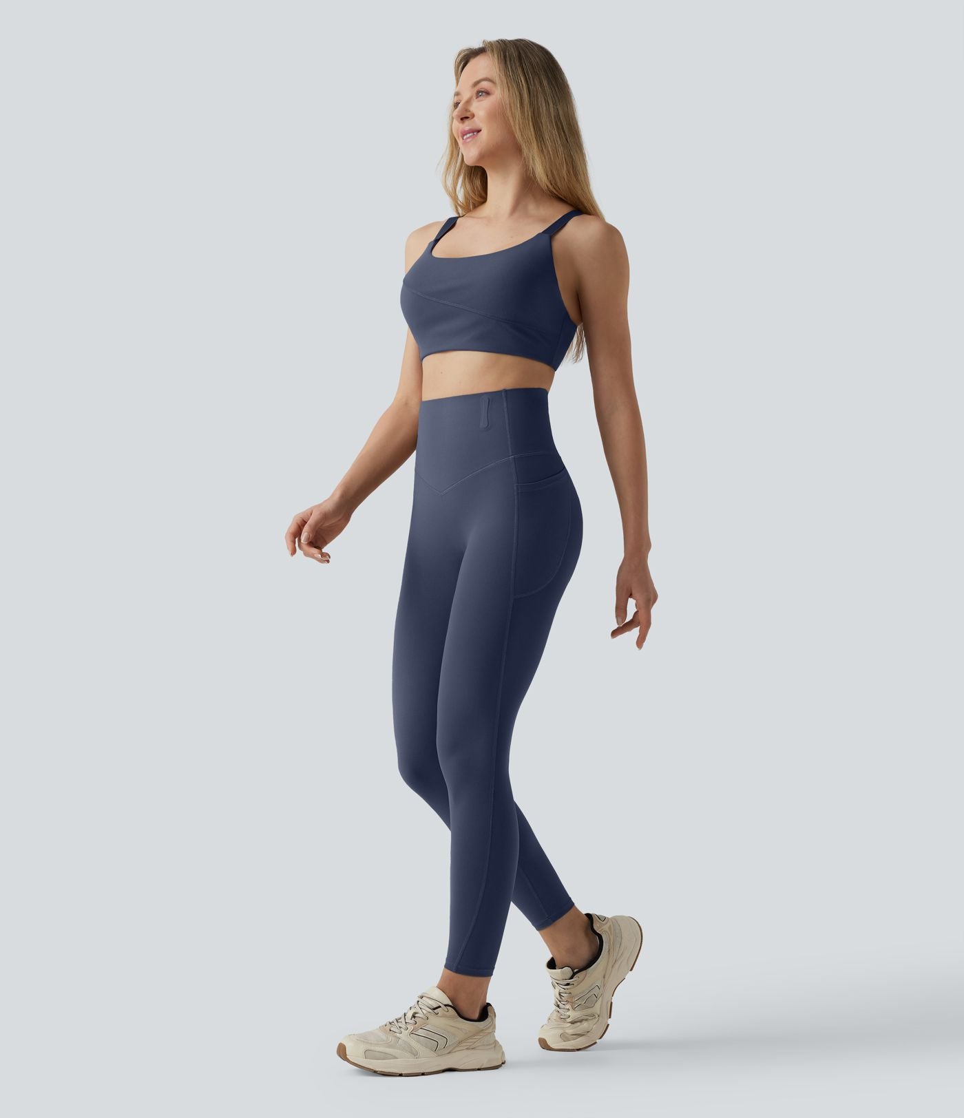 Legging 7/8 de yoga taille haute gainant sculptant anti-roulottage Halara UltraSculpt™ avec poches