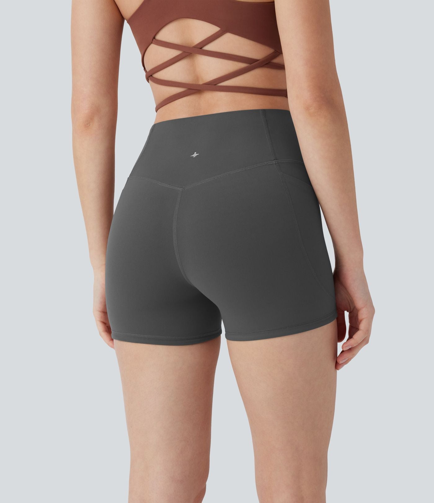 Short cycliste 7,5 cm d'entraînement gainant taille haute avec poches Halara UltraSculpt™