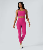 Débardeur yoga court Halara UltraSculpt™ double bretelles torsadé dos nu