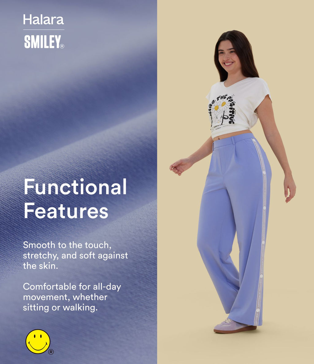Pantalon tailleur droit Halara X Smiley® Halara Flex™ DayStretch taille haute avec poches