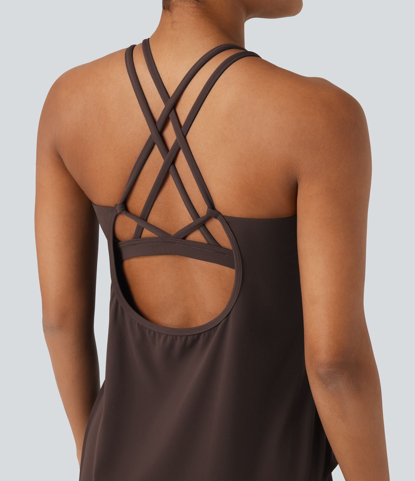Débardeur running Halara UltraSculpt™ col rond dos croisé bonnets E-G