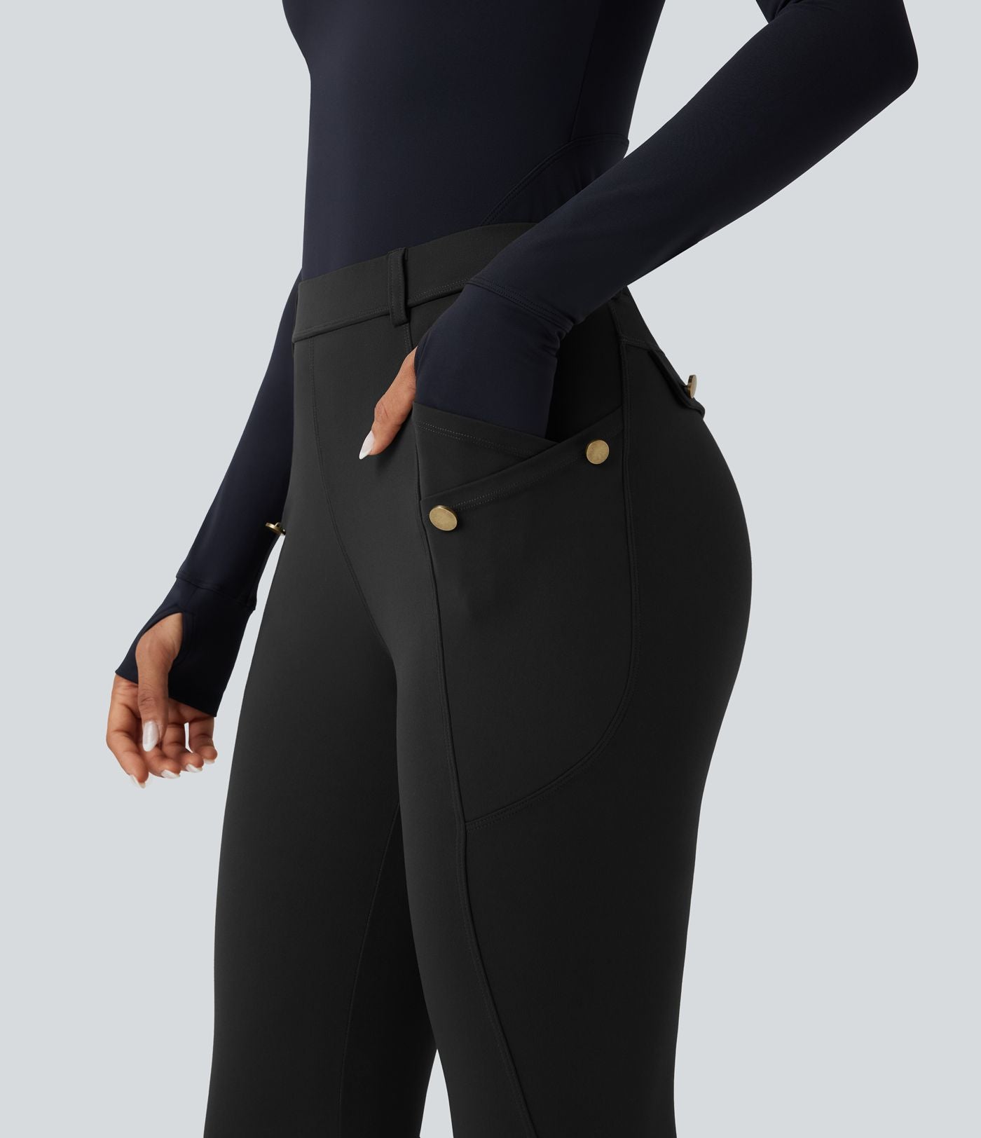 Pantalon ajusté taille haute DayStretch avec poches