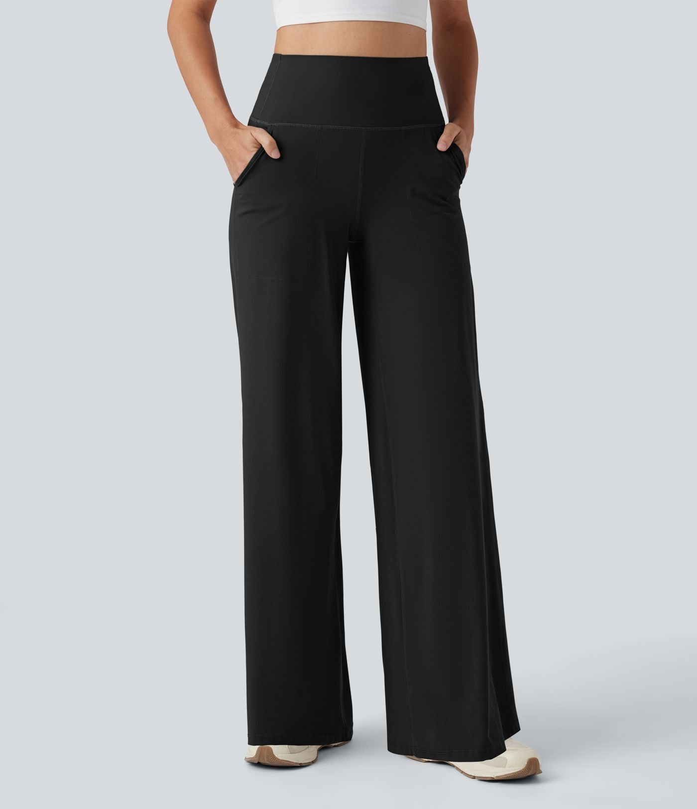 Pantalon de yoga large Halara UltraSculpt™ taille haute gainant avec poches