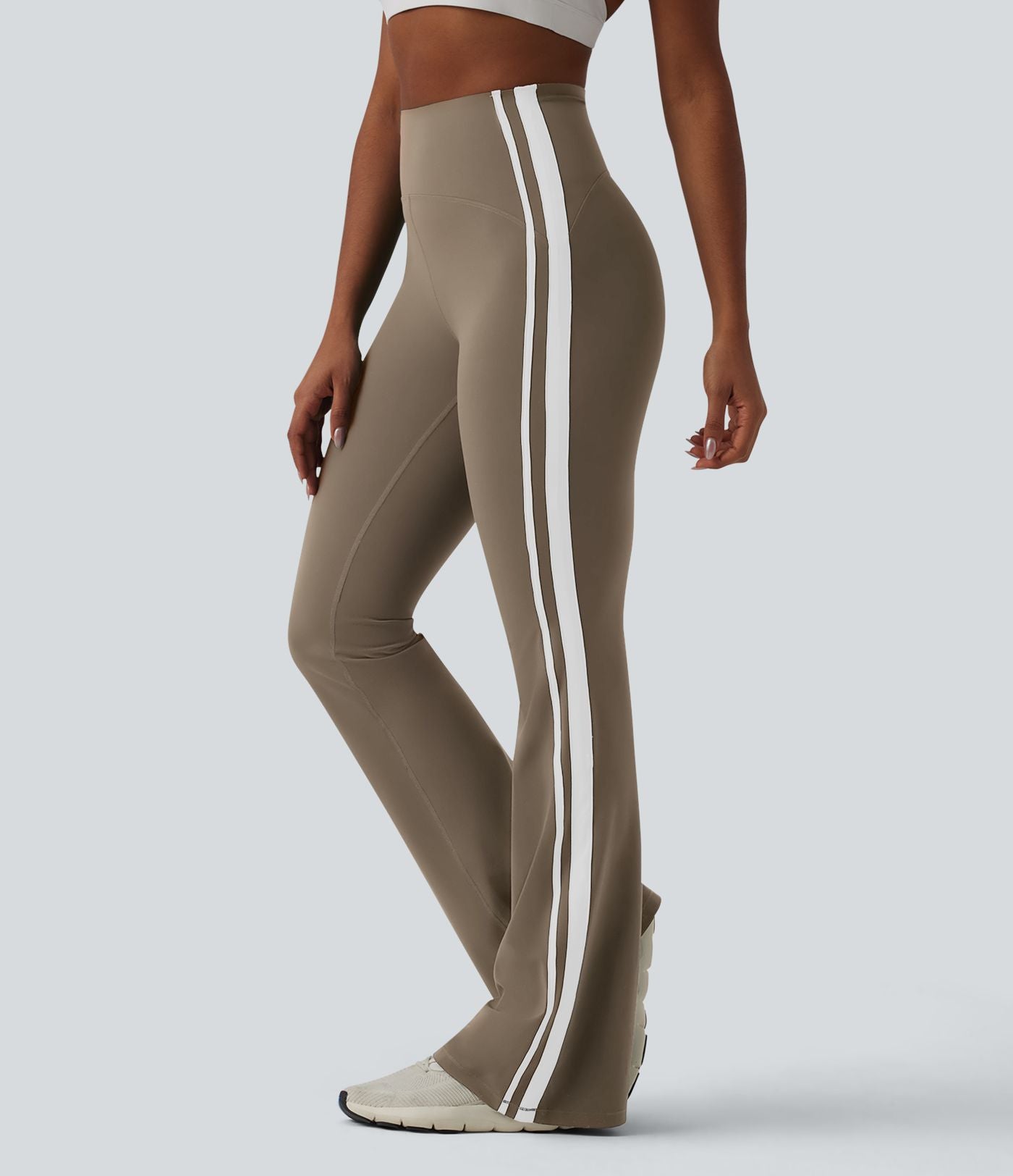 Legging de yoga 7/8 évasé Halara UltraSculpt™ taille haute ventre plat avec bandes latérales
