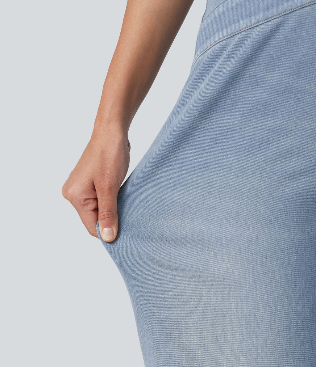 Jean bootcut Halara Flex™ taille haute croisée avec poches