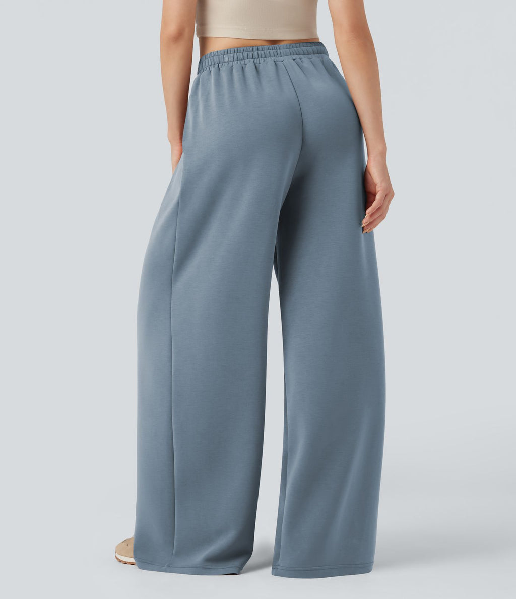Pantalon décontracté SpacerTek™ baggy taille mi-haute, dos croisé avec cordon de serrage et poches