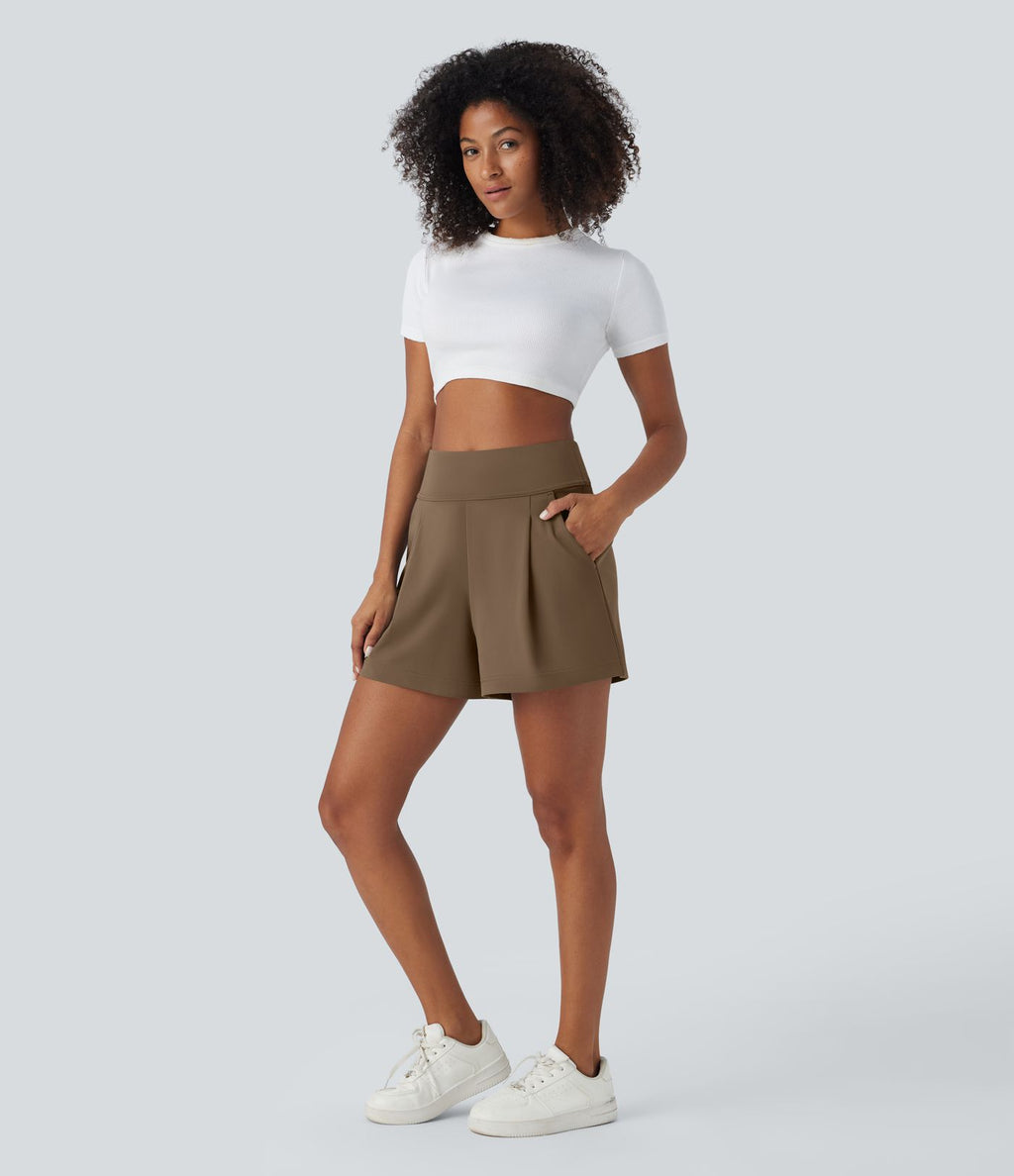Short de travail large taille haute DayStretch avec poches