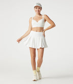 Jupe-short de tennis mini SoftlyZero™ QuickDry taille mi-haute gainante à plis avec poches