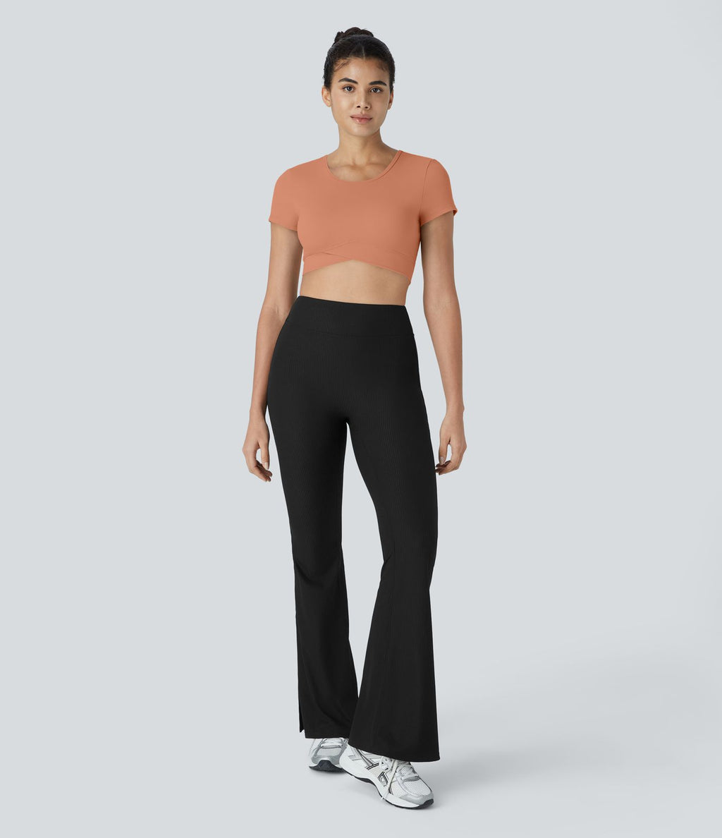 Softlyzero™ Plush Sports Top Ourlet Croisé