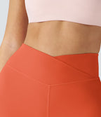 Softlyzero™ Plush Shorts 12,5cm Yoga Taille Haute Croisés Froncés