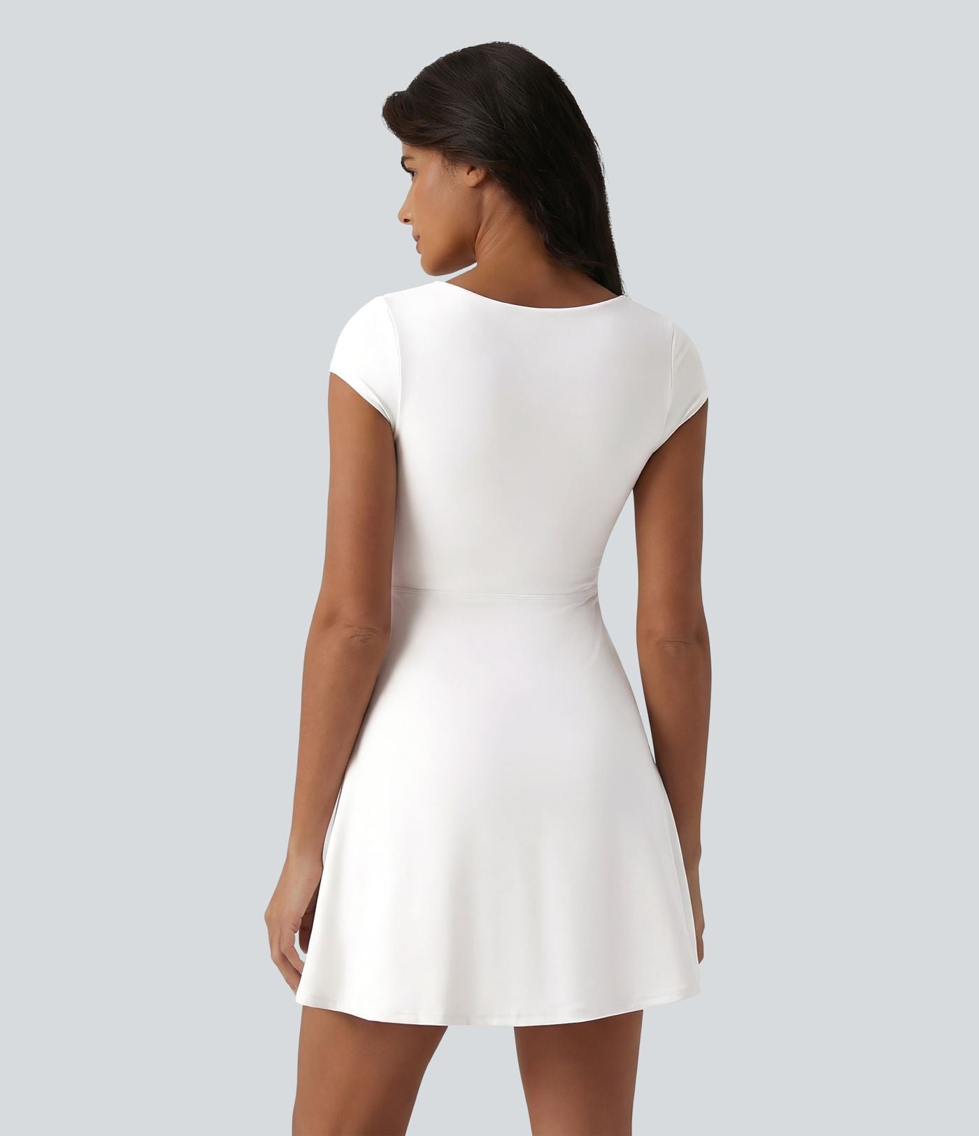 Robe décontractée mini 2-en-1 Softlyzero™ Plush à col carré style corset avec poche